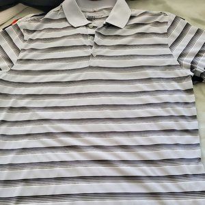 Nike Golf large Men's grey and platinum gray stripe dri - fit